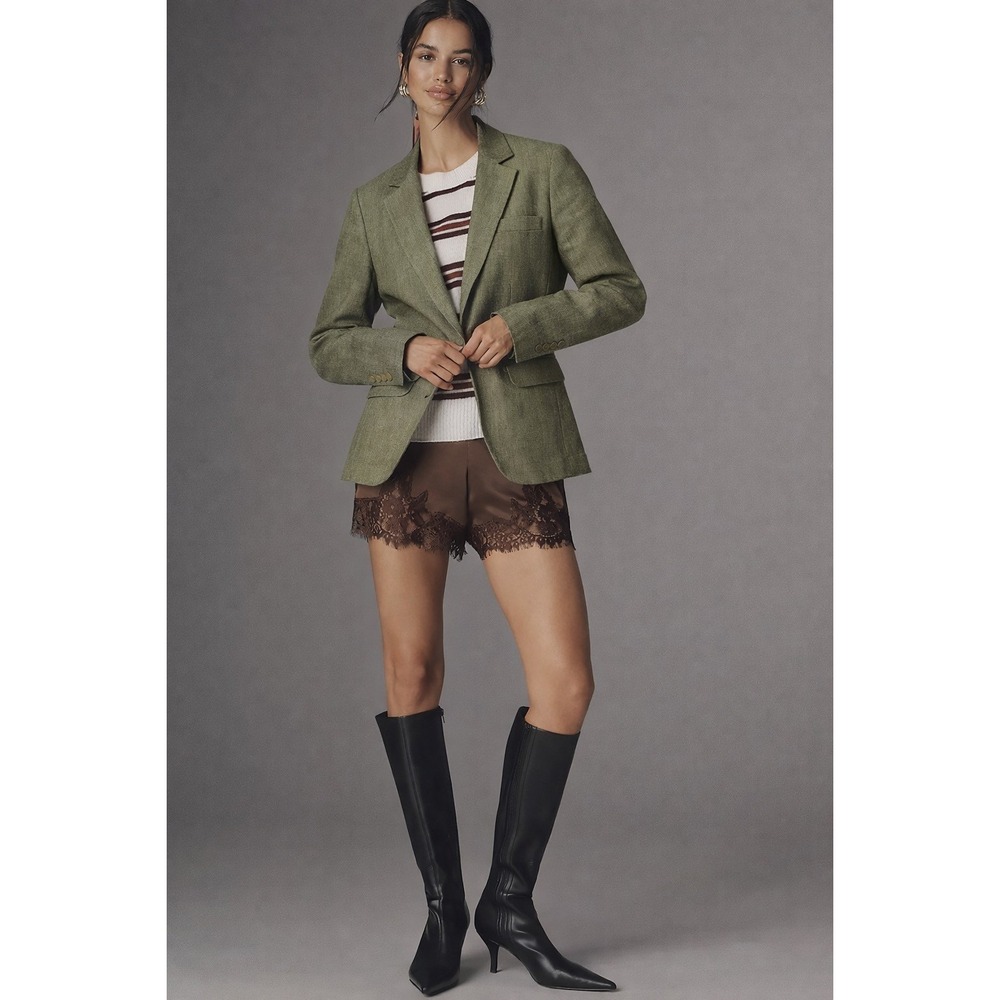Piombo 100% Linen Blazer – Olive Green –Size 56 IT/ 46 US(Xl-XXL)NWT $239 Retail